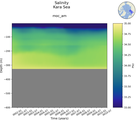 Time series of Kara Sea Salinity vs depth